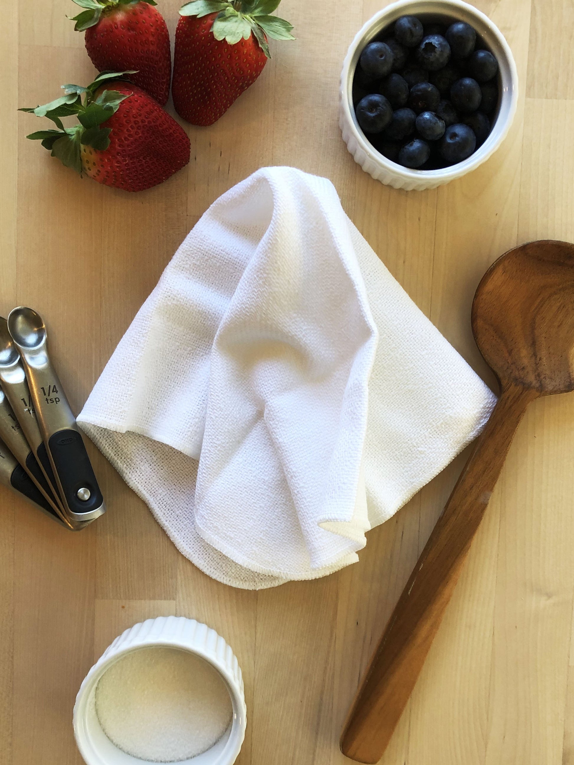 Made in the USA 100% Cotton Table Napkins - Set of 4 American Made - American Home USA - White (Set of 4)