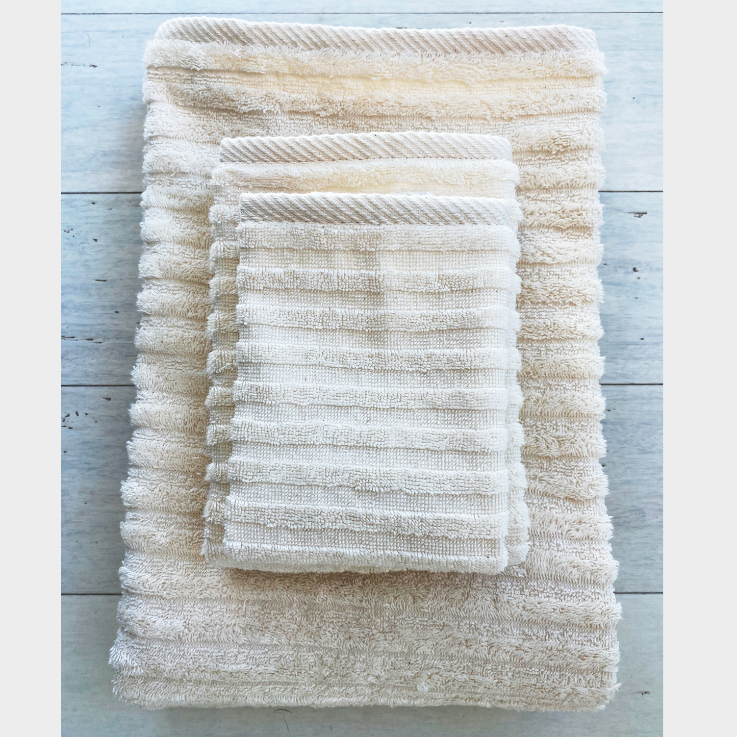 Towels by GUS National Park Collection - Bleach & Dye Free Natural American Made Ribbed Cotton Towels