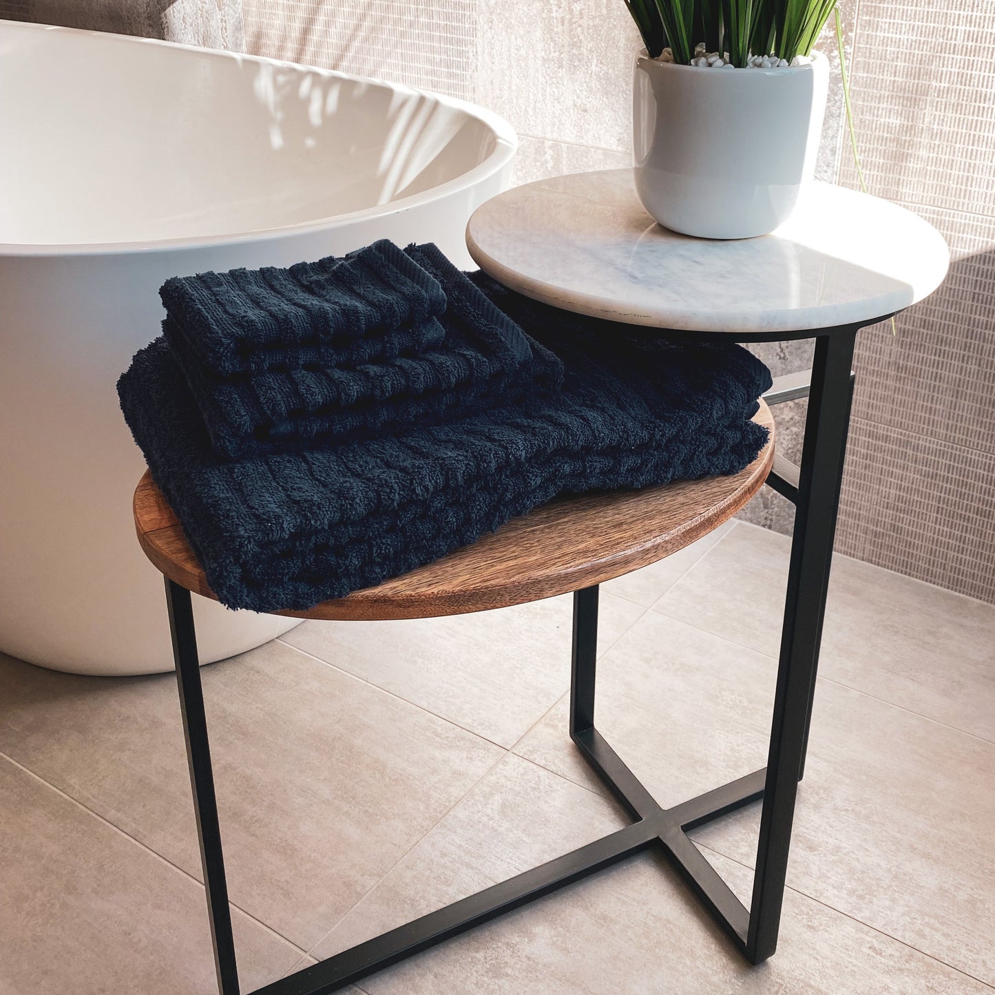 Towels by GUS Blue Ridge Collection - Luxury American Made Ribbed Cotton Towels